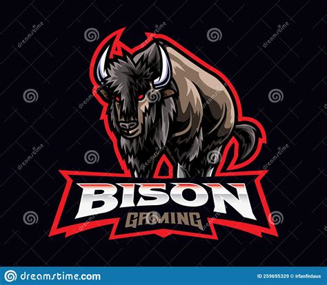 Bison Mascot Logo Design Stock Illustration Illustration Of Buffalo