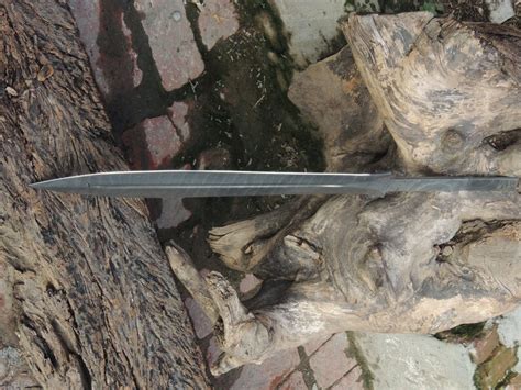 Damascus Steel Forged Sword Blank Blade Etsy