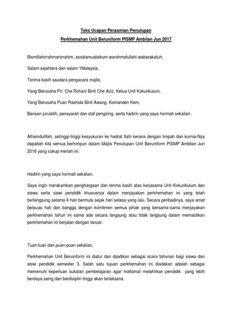 Contoh teks pembawa acara (mc) resepsi pernikahan modern terbaru ini sangat tepat jika anda jadikan rujukan. Teks Ucapan Perasmian Penutup