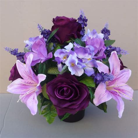 Maybe you would like to learn more about one of these? Artificial Silk Flower Arrangement In Pot For Grave ...