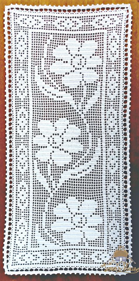 They would depict geometric patterns, floral patterns, or words of some kind. Rectangular Crochet Filet Floral Table Cover Classic Table ...
