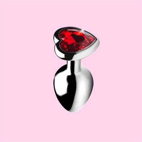 Booty Sparks Red Heart Anal Plug 3 Sizes Available