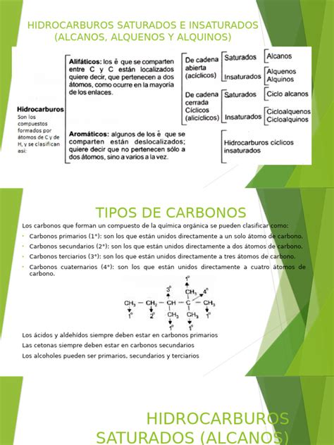 Hidrocarburos Saturados E Insaturados Nomenclatura Pdf