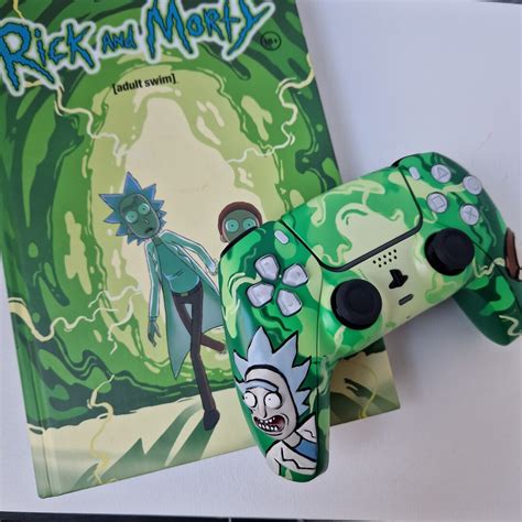 Rick And Morty Inspired Playstation Ps5 Controller 3d Cartoon Comic