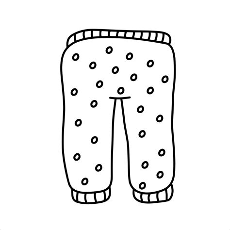 Baby Pants Infant Clothes And Pajamas Cartoon Outline Illustration