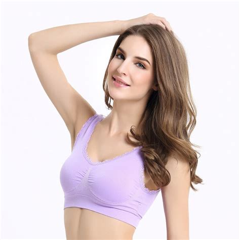 No Rims Lace Code To Gather A Large Sports Bra Yoga Shockproof Vest Seamless Underwear Sleep