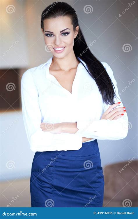 Beautiful Confident Woman With A Charming Smile Stock Photo Image Of