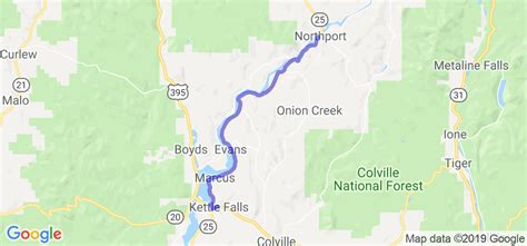 Highway 25 From Kettle Falls To Northport Route Ref 35296