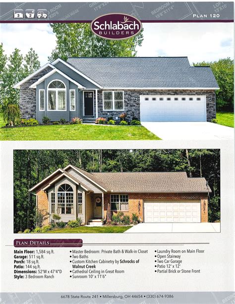 Schlabach Builders Floor Plans