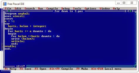 Download software help file tool online to create external links popup links in html help edit tag properties spell check with english dictionary. GEANY: Contoh Program Perulangan Pada Bahasa Pascal