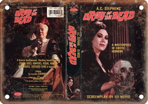 ORGY OF THE Dead Vintage VHS Cover Art X Reproduction Metal