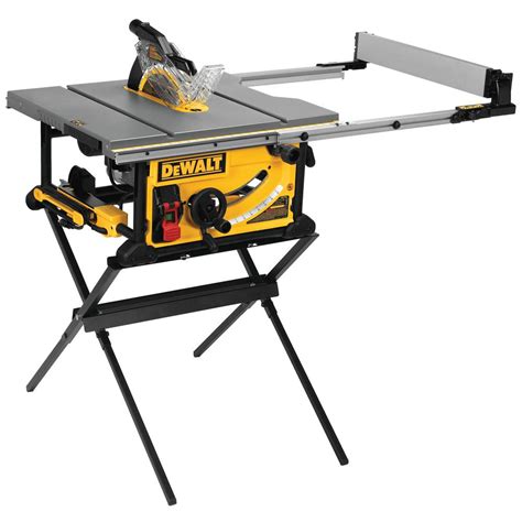 Dewalt 10 In 15 Amp Corded Jobsite Table Saw With Scissor Stand