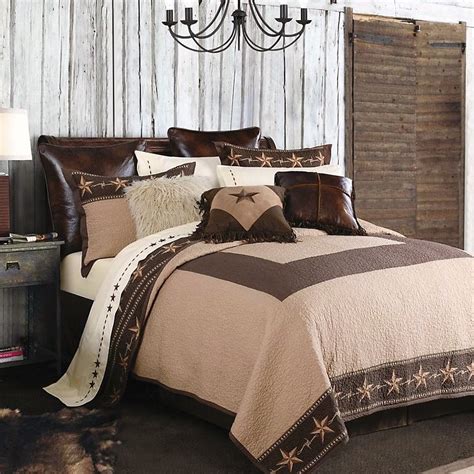 New Western Quilt Bedding Is Here This Rustic Quilt Set Features Tan