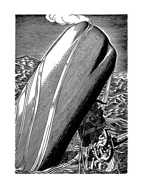 Poster Moby Dick Engraving Of Rockwell Kent 1930 Fine Etsy