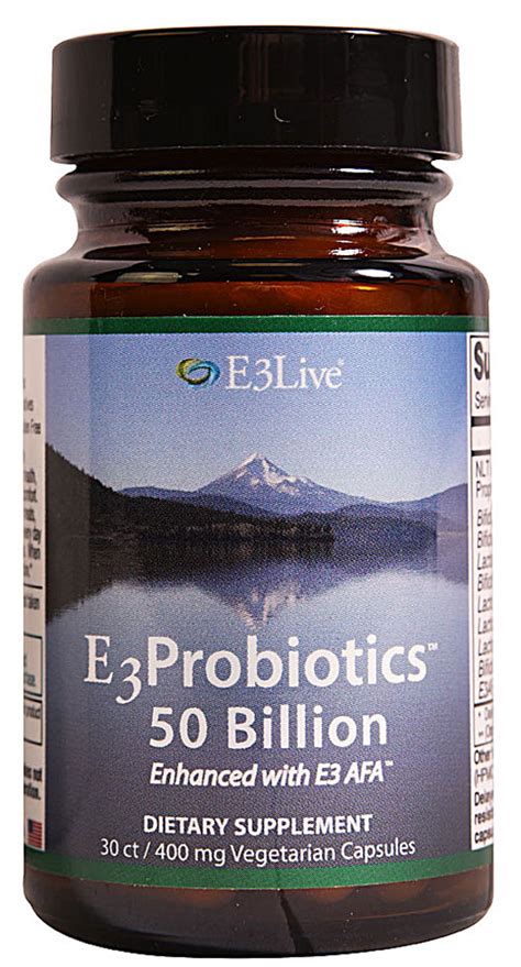 E3live E3probiotics™ 50 Billion 400 Mg 30 Vegetarian Capsules Vitacost