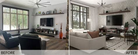 Before And After Mid Century Contemporary Living Room Decorilla
