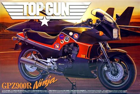 Top Gun Movie Revisited Kawasaki Ninja Motorbike Kit From Aoshima