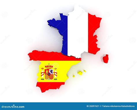 Mapa Da França E Espanha