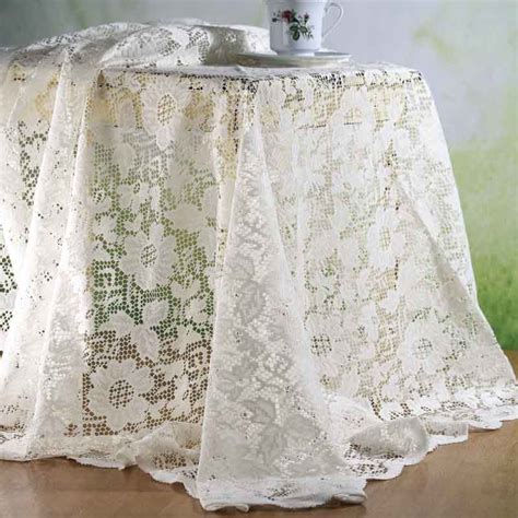Round Ivory Lace Doily Tablecloth Crochet And Lace Doilies Home