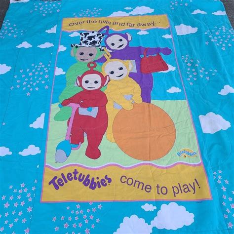 Vintage Bedding Vintage 9s Teletubbies Character Twin Size