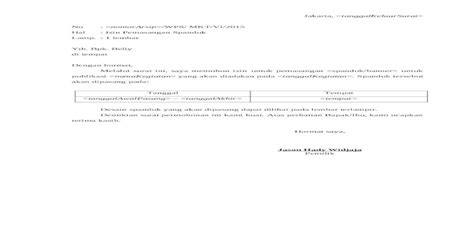 Format Surat Permohonan Izin Reklame Doc Document