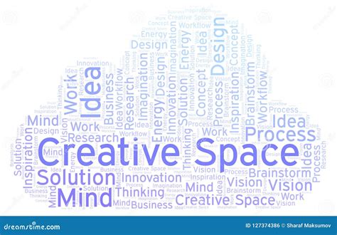 Creative Space Word Cloud Made With Text Only Stock Illustration