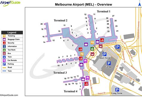 Melbourne Airport Terminal Map Map Of Melbourne Airport Terminals Australia