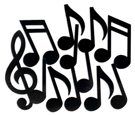 Musical Notes Silhouettes Pack Of 12 £596party Explosion Clipart