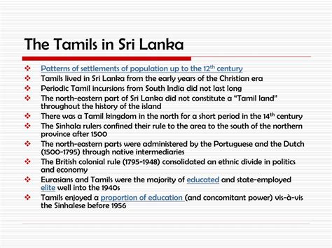 Ppt The Tamil Sinhala Conflict In Sri Lanka Powerpoint Presentation