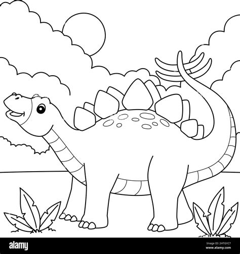 Stegosaurus Para Colorear Imágenes Recortadas De Stock Alamy
