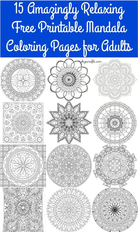 Flower pattern mandala coloring page. 15 Amazingly Relaxing Free Printable Mandala Coloring ...