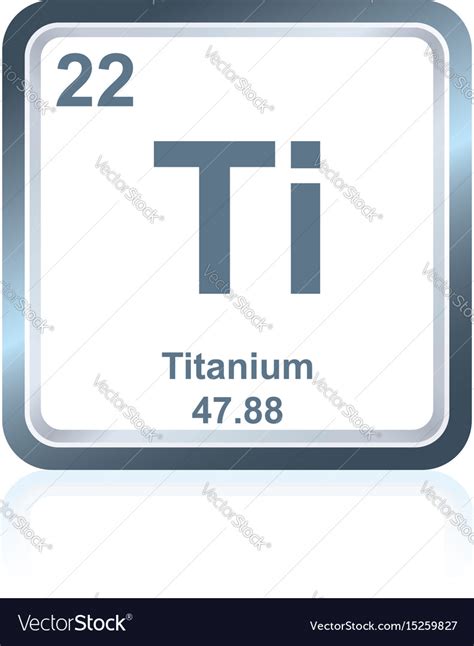 Chemical Element Titanium From Periodic Table Vector Image