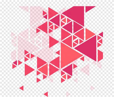 Triangular Pink And Red Triangle Triangle Pattern Angle Rectangle