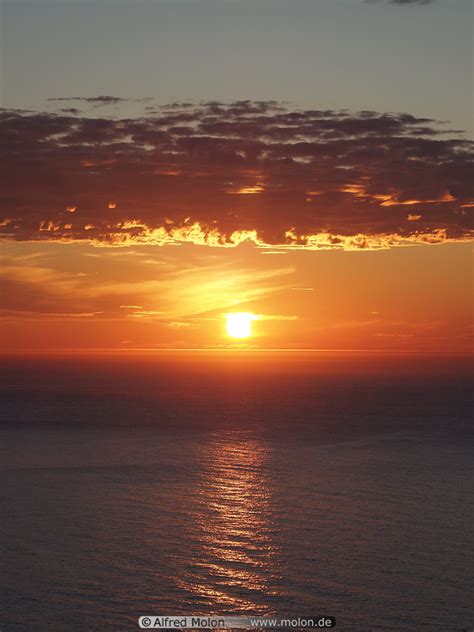 Photo Of Midnight Sun On The Barents Sea North Cape Norway
