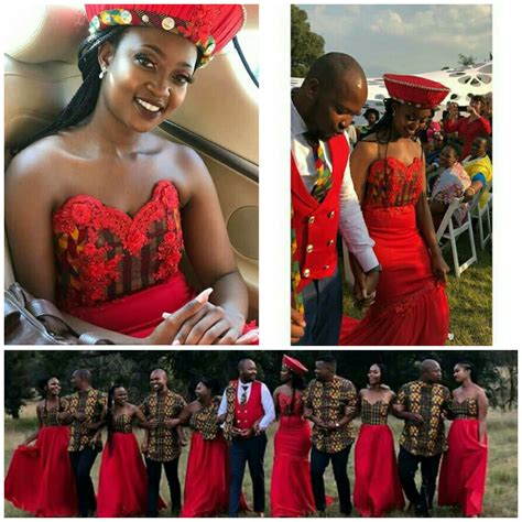 Clipkulture Zulu Couple And Squad In Modern Traditional Wedding Attire