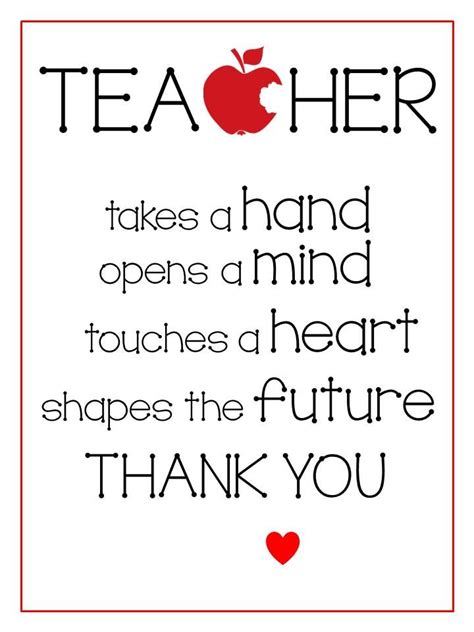 Teacher Appreciation Card Free Printable