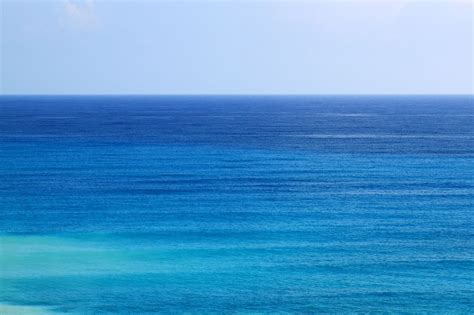 Aqua Blue Horizon Liquid Pattern Ripples Sea Sky Texture Water