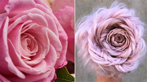 This Braided Rose Hairstyle Is Spring In A Look Updo Hairstyles Allure