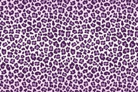 Purple Leopard Print Background Animal Seamless Pattern With Hand