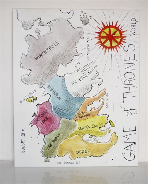 Items Similar To Game Of Thrones Realm Map 16x20 406cm X 508cm