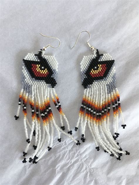 Beaded Earrings Native American Style Beaded Earrings Delica Etsy