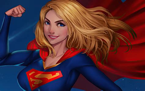 Download Wallpapers Cartoon Supergirl 4k Superheroes Fan Art