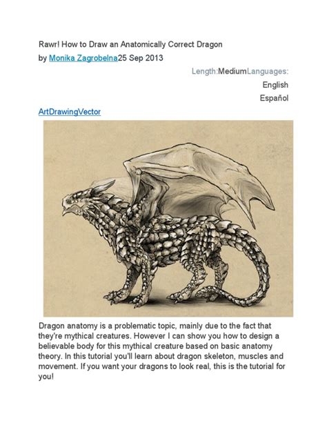 How To Draw Dragons Skeleton Anatomy