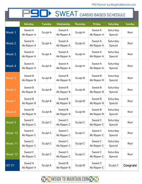 Power 90 Workout Schedule Excel Blog Dandk