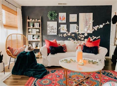 Desain interior kamar terkini bohemia : Desain Interior Ruang Keluarga dengan Gaya Bohemian, Seni ...