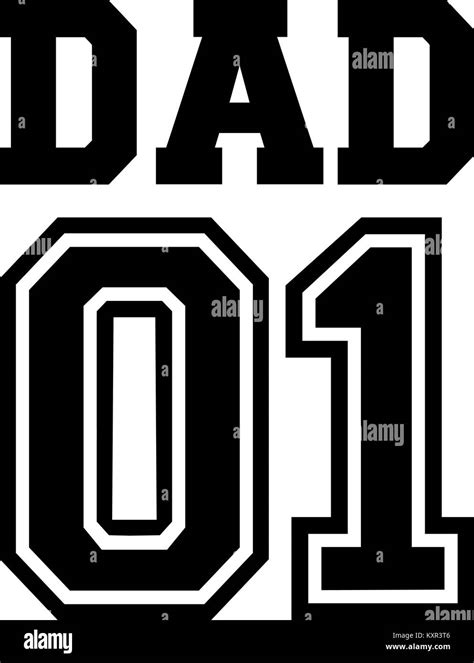 Number One Dad Clipart Black