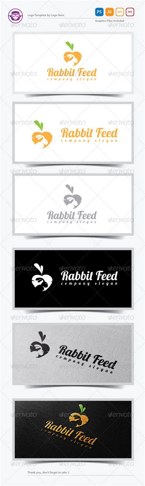 Although the history of the lucky rabbit's foot is difficult to nail down, it is generally agrees that it became popular in america near the turn of the twentieth century. Rabbit Feed Logo Template | Logo templates, Pet logo ...