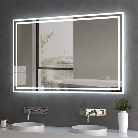 Buy Emke Led Illuminated Bathroom Mirrors Wall Ed With Touch Switch