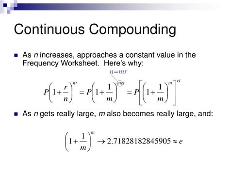 Compound And Continuous Interest Worksheet