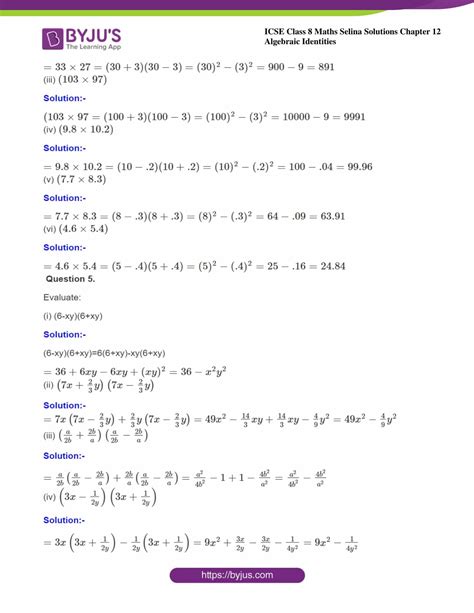 Selina Solutions Class 8 Concise Maths Chapter 12 Algebraic Identities